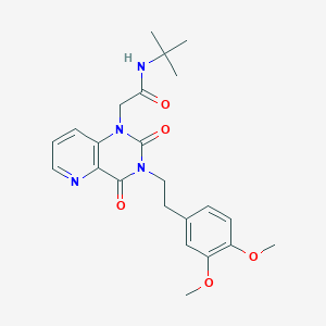 molecular formula C23H28N4O5 B2754919 N-(tert-butyl)-2-(3-(3,4-dimethoxyphenethyl)-2,4-dioxo-3,4-dihydropyrido[3,2-d]pyrimidin-1(2H)-yl)acetamide CAS No. 921569-97-3