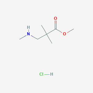 molecular formula C7H16ClNO2 B2754929 Methyl 2,2-dimethyl-3-(methylamino)propanoate;hydrochloride CAS No. 2411194-67-5