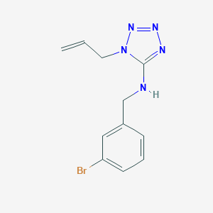 molecular formula C11H12BrN5 B275494 N-[(3-BROMOPHENYL)METHYL]-1-(PROP-2-EN-1-YL)-1,2,3,4-TETRAZOL-5-AMINE 