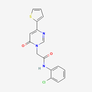 molecular formula C16H12ClN3O2S B2754952 N-(2-chlorophenyl)-2-(6-oxo-4-(thiophen-2-yl)pyrimidin-1(6H)-yl)acetamide CAS No. 1251564-62-1