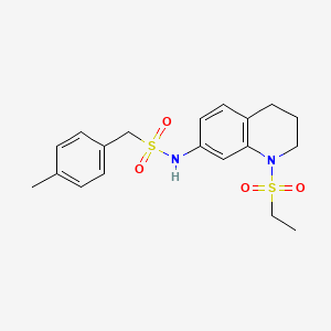 molecular formula C19H24N2O4S2 B2754958 N-(1-(ethylsulfonyl)-1,2,3,4-tetrahydroquinolin-7-yl)-1-(p-tolyl)methanesulfonamide CAS No. 946250-33-5