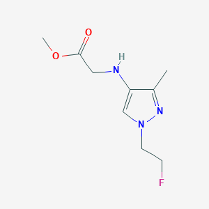 molecular formula C9H14FN3O2 B2754974 Methyl 2-[[1-(2-fluoroethyl)-3-methylpyrazol-4-yl]amino]acetate CAS No. 2247206-30-8