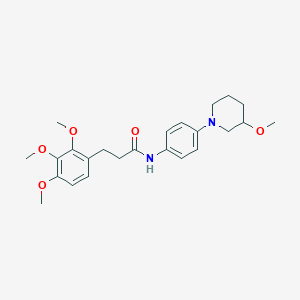 molecular formula C24H32N2O5 B2754979 N-[4-(3-Methoxypiperidin-1-YL)phenyl]-3-(2,3,4-trimethoxyphenyl)propanamide CAS No. 1796970-91-6
