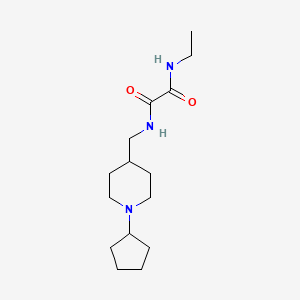 molecular formula C15H27N3O2 B2754986 N'-[(1-cyclopentylpiperidin-4-yl)methyl]-N-ethylethanediamide CAS No. 953248-54-9