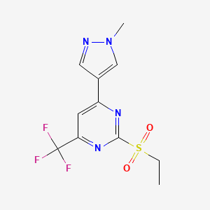 2-(ethylsulfonyl)-4-(1-methyl-1H-pyrazol-4-yl)-6-(trifluoromethyl)pyrimidine