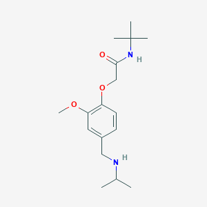 molecular formula C17H28N2O3 B275501 N-tert-butyl-2-{2-methoxy-4-[(propan-2-ylamino)methyl]phenoxy}acetamide 