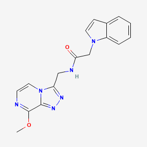2-(1H-indol-1-yl)-N-((8-methoxy-[1,2,4]triazolo[4,3-a]pyrazin-3-yl)methyl)acetamide