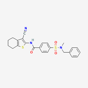 4-[benzyl(methyl)sulfamoyl]-N-(3-cyano-4,5,6,7-tetrahydro-1-benzothiophen-2-yl)benzamide