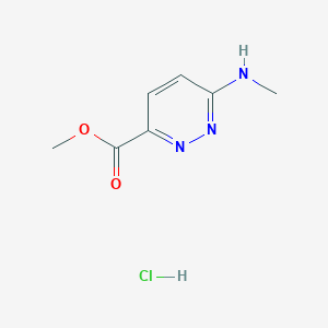 molecular formula C7H10ClN3O2 B2755026 Methyl 6-(methylamino)pyridazine-3-carboxylate;hydrochloride CAS No. 2567502-55-8