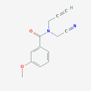 molecular formula C13H12N2O2 B2755034 N-(Cyanomethyl)-3-methoxy-N-prop-2-ynylbenzamide CAS No. 1825696-54-5