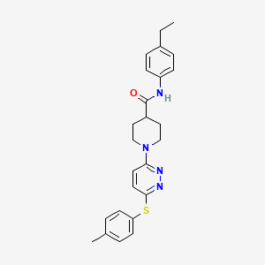 molecular formula C25H28N4OS B2755073 N-(4-ETHYLPHENYL)-1-{6-[(4-METHYLPHENYL)SULFANYL]PYRIDAZIN-3-YL}PIPERIDINE-4-CARBOXAMIDE CAS No. 931745-79-8