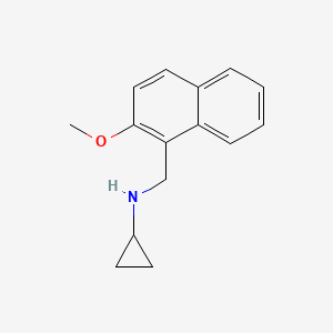 B2755083 N-[(2-methoxynaphthalen-1-yl)methyl]cyclopropanamine CAS No. 880070-23-5