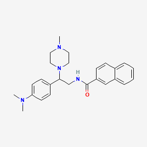 molecular formula C26H32N4O B2755113 N-(2-(4-(dimethylamino)phenyl)-2-(4-methylpiperazin-1-yl)ethyl)-2-naphthamide CAS No. 941944-59-8