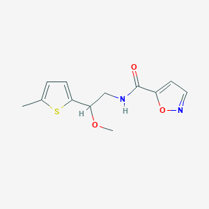 molecular formula C12H14N2O3S B2755126 N-[2-METHOXY-2-(5-METHYLTHIOPHEN-2-YL)ETHYL]-1,2-OXAZOLE-5-CARBOXAMIDE CAS No. 1797352-08-9