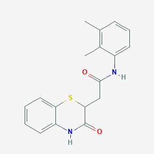 molecular formula C18H18N2O2S B2755152 N-(2,3-dimethylphenyl)-2-(3-oxo-3,4-dihydro-2H-1,4-benzothiazin-2-yl)acetamide CAS No. 301683-24-9