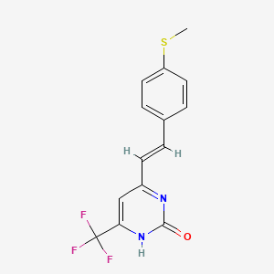 4-[(E)-2-(4-methylsulfanylphenyl)ethenyl]-6-(trifluoromethyl)-1H-pyrimidin-2-one