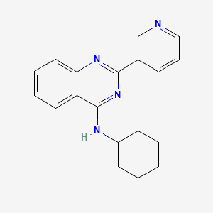 molecular formula C19H20N4 B2755158 N-cyclohexyl-2-(pyridin-3-yl)quinazolin-4-amine 