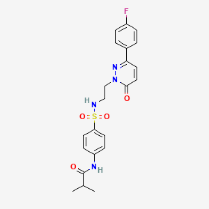 N-(4-(N-(2-(3-(4-fluorophenyl)-6-oxopyridazin-1(6H)-yl)ethyl)sulfamoyl)phenyl)isobutyramide