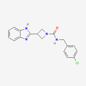 3-(1H-benzo[d]imidazol-2-yl)-N-(4-chlorobenzyl)azetidine-1-carboxamide