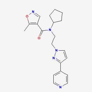 N-cyclopentyl-5-methyl-N-(2-(3-(pyridin-4-yl)-1H-pyrazol-1-yl)ethyl)isoxazole-4-carboxamide