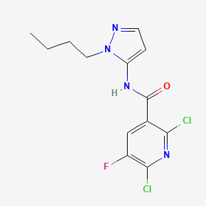 molecular formula C13H13Cl2FN4O B2755197 N-(1-butyl-1H-pyrazol-5-yl)-2,6-dichloro-5-fluoropyridine-3-carboxamide CAS No. 1356622-42-8