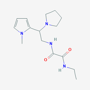 molecular formula C15H24N4O2 B2755206 N1-ethyl-N2-(2-(1-methyl-1H-pyrrol-2-yl)-2-(pyrrolidin-1-yl)ethyl)oxalamide CAS No. 1049422-17-4