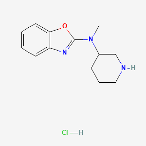 molecular formula C13H18ClN3O B2755250 N-Methyl-N-(piperidin-3-yl)benzo[d]oxazol-2-amine hydrochloride CAS No. 1353971-10-4