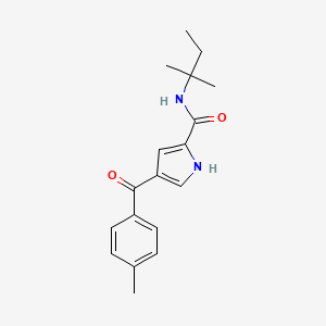 molecular formula C18H22N2O2 B2755274 4-(4-methylbenzoyl)-N-(2-methylbutan-2-yl)-1H-pyrrole-2-carboxamide CAS No. 478078-76-1