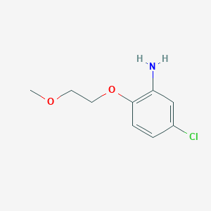 molecular formula C9H12ClNO2 B2755316 5-Chloro-2-(2-methoxyethoxy)aniline CAS No. 23987-21-5