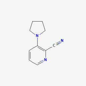 molecular formula C10H11N3 B2755335 3-(Pyrrolidin-1-yl)picolinonitrile CAS No. 160017-05-0