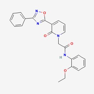 molecular formula C23H20N4O4 B2755372 N-(2-ethoxyphenyl)-2-[2-oxo-3-(3-phenyl-1,2,4-oxadiazol-5-yl)-1,2-dihydropyridin-1-yl]acetamide CAS No. 1105214-63-8