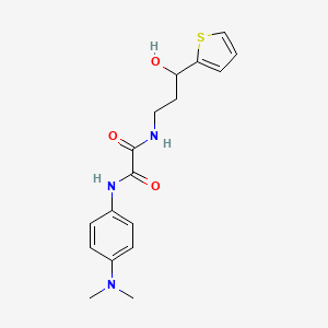 molecular formula C17H21N3O3S B2755392 N'-[4-(DIMETHYLAMINO)PHENYL]-N-[3-HYDROXY-3-(THIOPHEN-2-YL)PROPYL]ETHANEDIAMIDE CAS No. 1421467-62-0