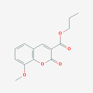 molecular formula C14H14O5 B2755394 propyl 8-methoxy-2-oxo-2H-chromene-3-carboxylate CAS No. 873857-48-8