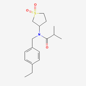 molecular formula C17H25NO3S B2755414 N-(1,1-dioxidotetrahydrothiophen-3-yl)-N-(4-ethylbenzyl)-2-methylpropanamide CAS No. 578757-06-9