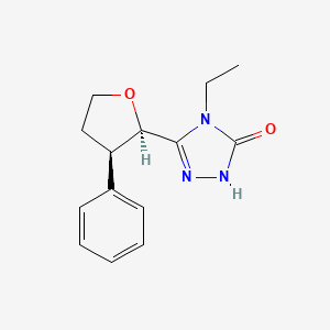 molecular formula C14H17N3O2 B2755433 rac-4-ethyl-3-[(2R,3R)-3-phenyloxolan-2-yl]-4,5-dihydro-1H-1,2,4-triazol-5-one, cis CAS No. 2059914-31-5