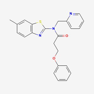 molecular formula C23H21N3O2S B2755464 N-(6-methylbenzo[d]thiazol-2-yl)-3-phenoxy-N-(pyridin-2-ylmethyl)propanamide CAS No. 900005-47-2