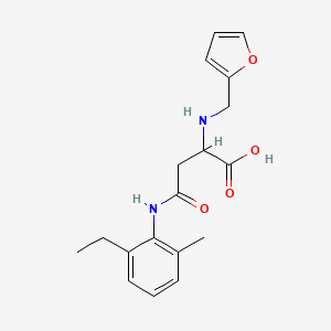 B2755472 4-(2-Ethyl-6-methylanilino)-2-(furan-2-ylmethylamino)-4-oxobutanoic acid CAS No. 1031899-48-5