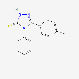 molecular formula C16H15N3S B2755473 bis(4-methylphenyl)-4H-1,2,4-triazole-3-thiol CAS No. 101285-56-7