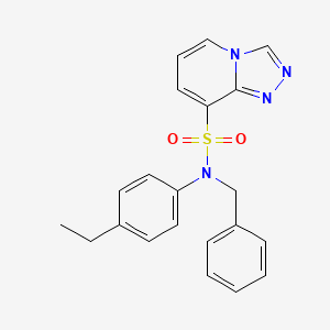 molecular formula C21H20N4O2S B2755573 N-benzyl-N-(4-ethylphenyl)-[1,2,4]triazolo[4,3-a]pyridine-8-sulfonamide CAS No. 1251615-37-8