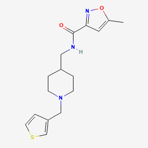 B2755581 5-methyl-N-((1-(thiophen-3-ylmethyl)piperidin-4-yl)methyl)isoxazole-3-carboxamide CAS No. 1234888-12-0