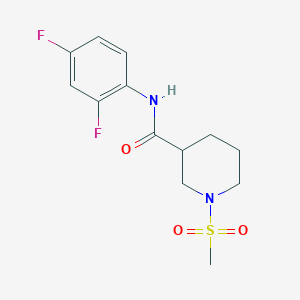 molecular formula C13H16F2N2O3S B2755588 N-(2,4-difluorophenyl)-1-(methylsulfonyl)piperidine-3-carboxamide CAS No. 832137-97-0