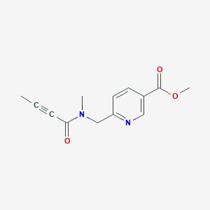 molecular formula C13H14N2O3 B2755620 Methyl 6-[[but-2-ynoyl(methyl)amino]methyl]pyridine-3-carboxylate CAS No. 2411288-13-4