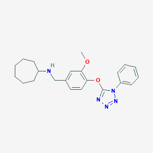 molecular formula C22H27N5O2 B275563 N-{3-methoxy-4-[(1-phenyl-1H-tetrazol-5-yl)oxy]benzyl}cycloheptanamine 