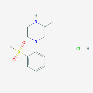 molecular formula C12H19ClN2O2S B2755651 1-[2-(Methylsulfonyl)phenyl]-3-methylpiperazine hydrochloride CAS No. 1171143-63-7