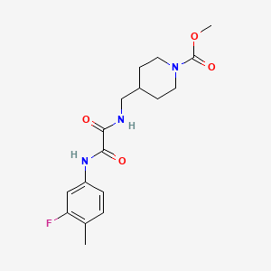 molecular formula C17H22FN3O4 B2755695 Methyl 4-((2-((3-fluoro-4-methylphenyl)amino)-2-oxoacetamido)methyl)piperidine-1-carboxylate CAS No. 1234857-84-1