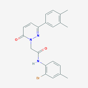 molecular formula C21H20BrN3O2 B2755739 N-(2-bromo-4-methylphenyl)-2-(3-(3,4-dimethylphenyl)-6-oxopyridazin-1(6H)-yl)acetamide CAS No. 1252913-59-9