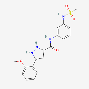 molecular formula C18H18N4O4S B2755791 N-(3-methanesulfonamidophenyl)-5-(2-methoxyphenyl)-1H-pyrazole-3-carboxamide CAS No. 1240264-17-8