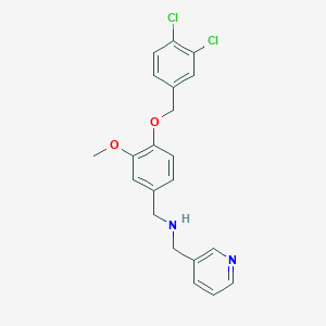 molecular formula C21H20Cl2N2O2 B275583 N-{4-[(3,4-dichlorobenzyl)oxy]-3-methoxybenzyl}-N-(3-pyridinylmethyl)amine 