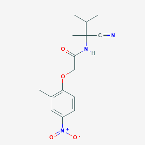 molecular formula C15H19N3O4 B2755830 N-(1-cyano-1,2-dimethylpropyl)-2-(2-methyl-4-nitrophenoxy)acetamide CAS No. 1445647-35-7