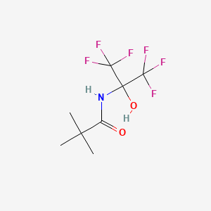 molecular formula C8H11F6NO2 B2755866 N-(1,1,1,3,3,3-hexafluoro-2-hydroxypropan-2-yl)-2,2-dimethylpropanamide CAS No. 52786-32-0